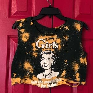 Vintage Re-Styled Tie Dye Crop Top